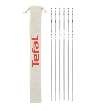Set de 6 frigărui XL din oțel inoxidabil Tefal K185S734, husa din bumbac
