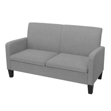 Pohovka pro 2 osoby, 135 x 65 x 76 cm, světle šedá