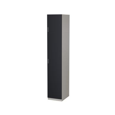 Meblast, Dulap Haine Tip Soldat, 43.4 x 240 x 54 cm, Bej Casmir / Negru Onix, PAL 18 mm, Balamale GTV, Picioare Reglabile