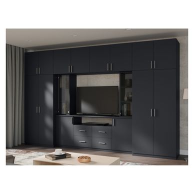 Meblast, Set Mobilier pentru living, Nesto, 380 x 240 x 54 cm, Noble Albastru Marin, PAL 18 mm, HDF de 3 mm