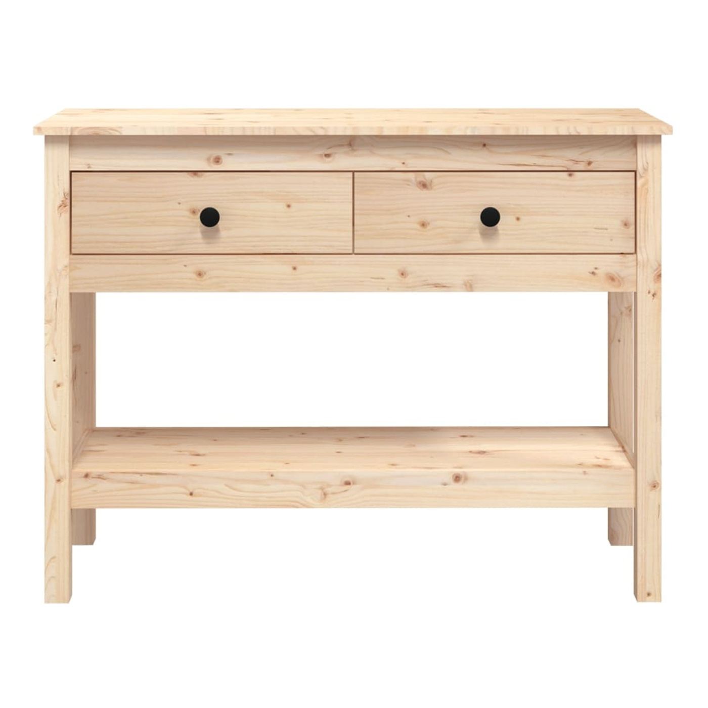 Κονσόλα, 100x35x75 εκ., Μασίφ Ξύλο Πεύκου - 11