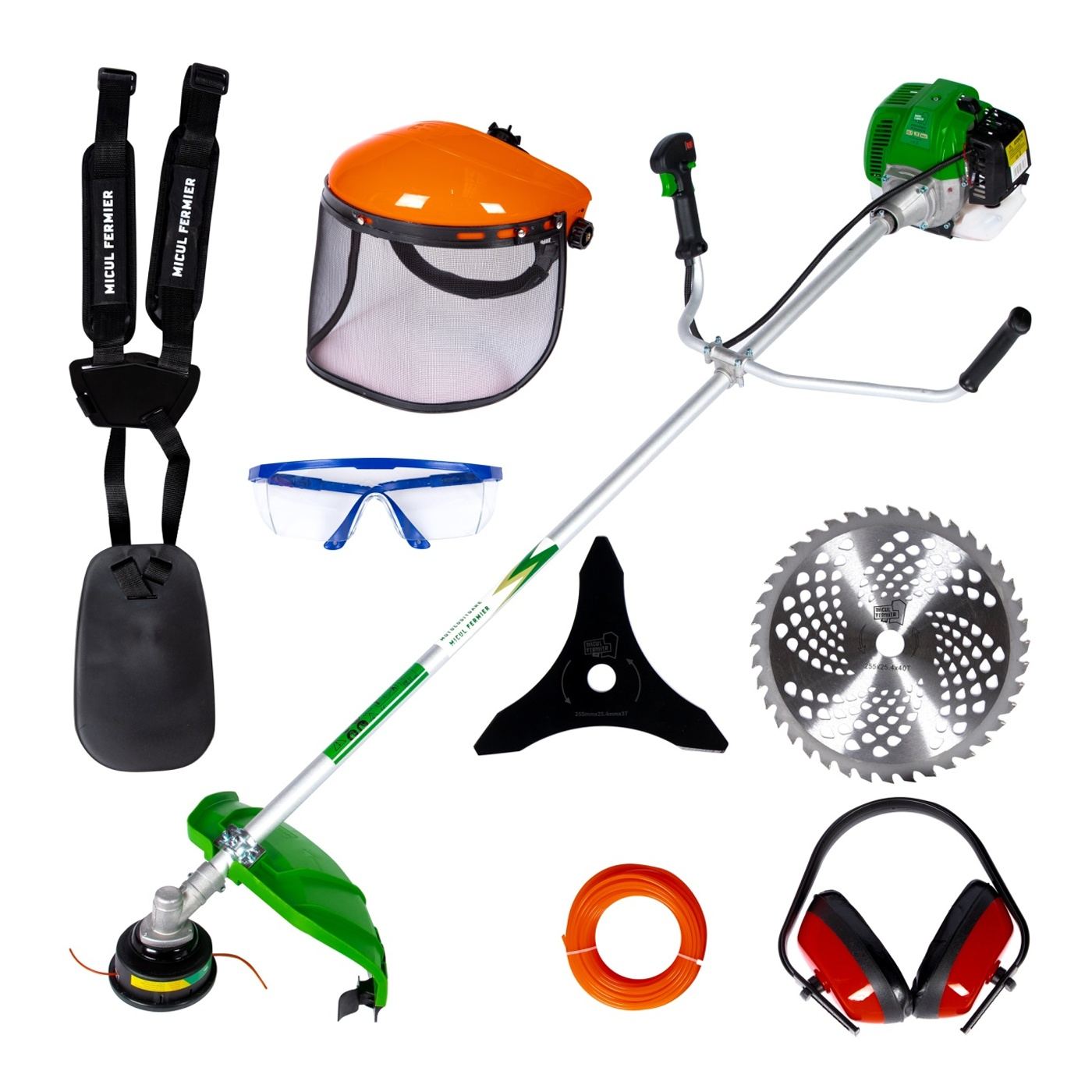 Motocositoare micul fermier 4.76cp, 52cc, benzina, 2T, pornire rapida, 10 accesorii, tija 28mm