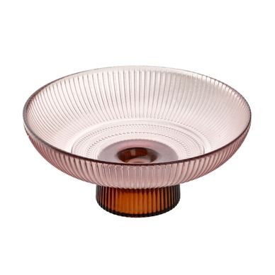 Staklena Patera Mondex Daz Glass 17x8cm Ružičasta 1pc