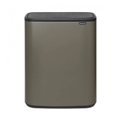Coș de gunoi Brabantia Bo Touch 1001271, 2x30 L, Deschidere lină și silențioasă, Deschidere largă, Gri închis