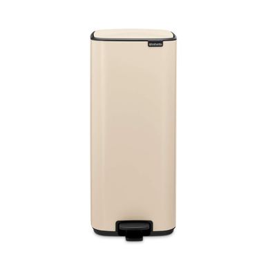 Coș de gunoi Brabantia Bo Pedal 1010124, 30 L, închidere ușoară, bază antiderapantă, bej