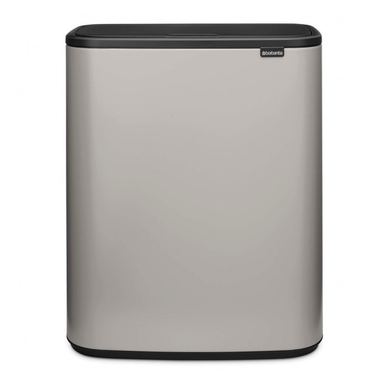Coș de gunoi Brabantia Bo Touch 1010455, 60 L, deschidere lină și silențioasă, deschidere largă, gri deschis