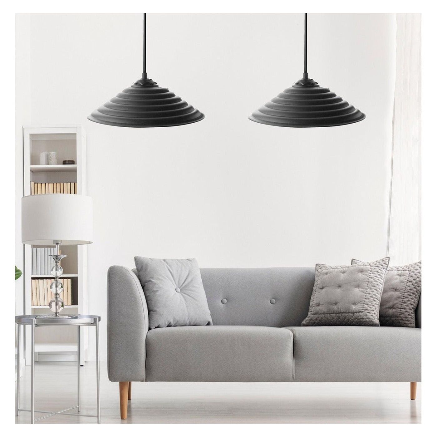 Lustra 204 Chandelier, Negru, 25x7x50 cm