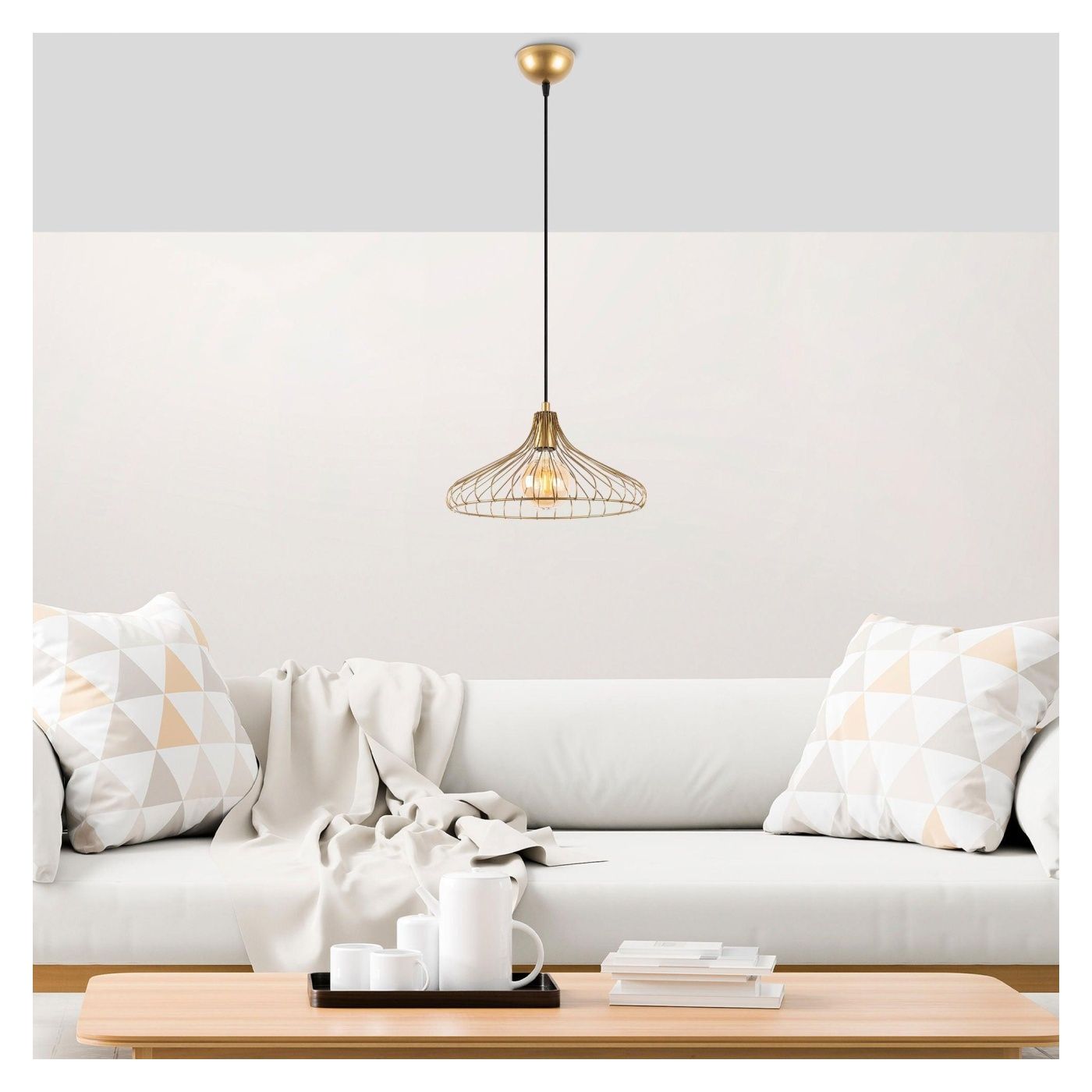 Lustra DEPAY Chandelier, Auriu, 36x36x120 cm