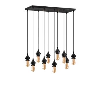 Lustra Exolamp, Negru, 80x28x107 cm