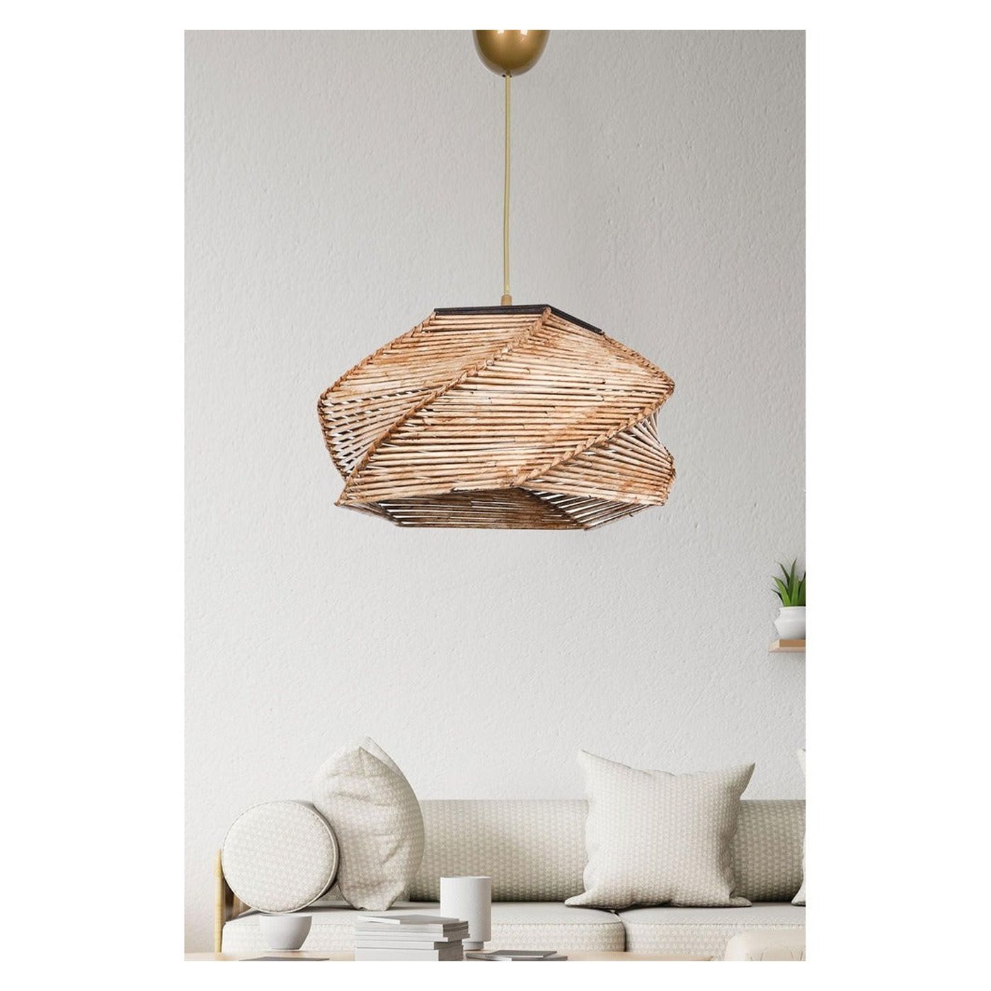 Lustra HM190 Chandelier, Natural, 36x36x65 cm