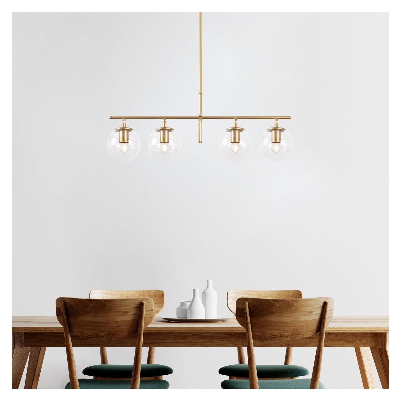 Lustra Roe Chandelier, Auriu, 81x15x76 cm