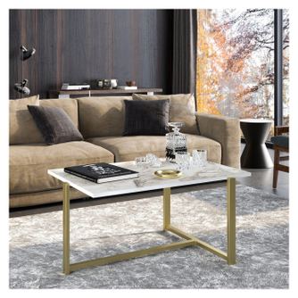 Masuta de cafea Merideths - Gold, Aur, 92x45x64 cm - Auriu