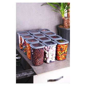 Set cutie de depozitare, Gri, 30x20x45 cm