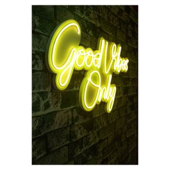 Lampa Neon Good Vibes Only 2, 37x62 cm - Galben