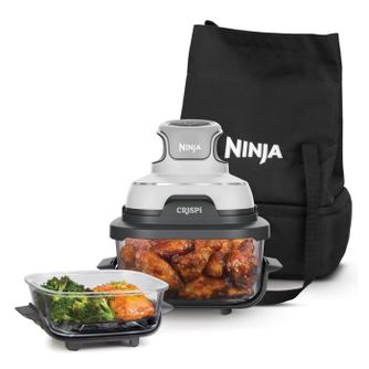 4 az 1-ben Air Fryer Ninja CRISPi FN102EU, 1700W, 3,8 + 1,4 L, 70-185°C, TempWare, kerámia lapok, PFAS-mentes, hordozható