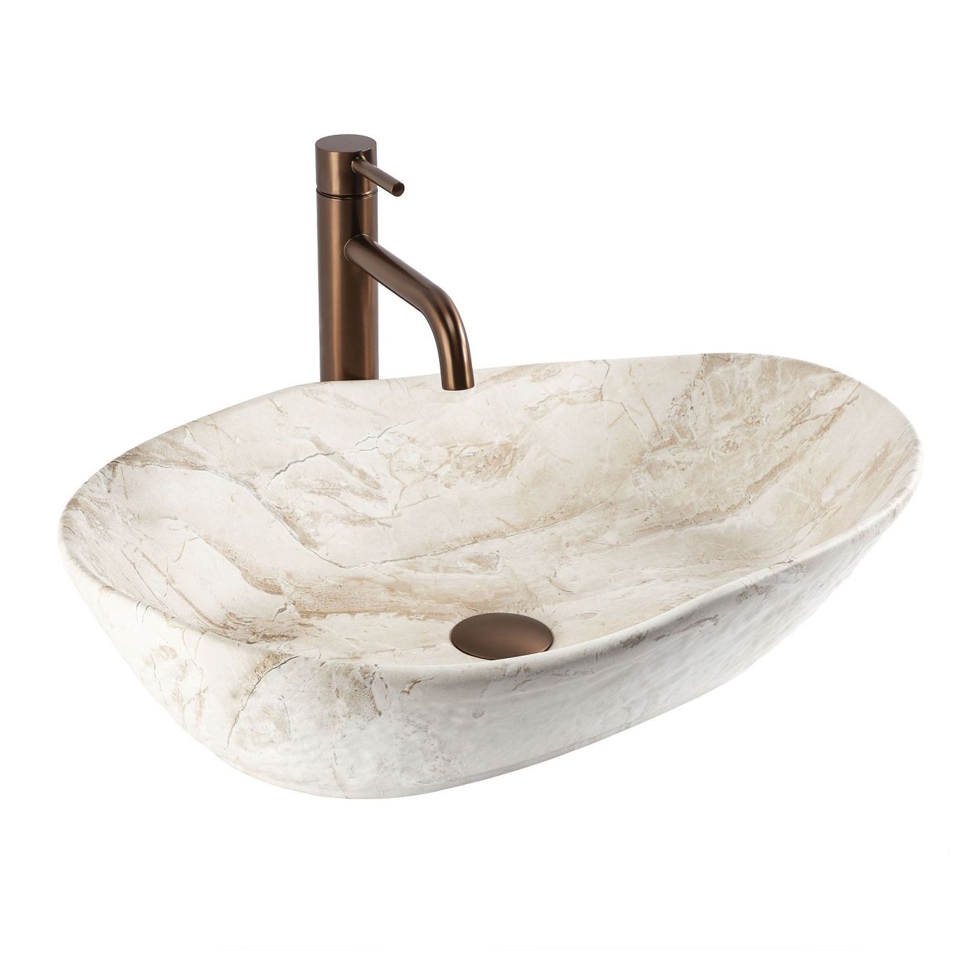 Lavoar De Blat Rea Emilia Reno Umywalka Nablatowa, 56X38X13,5Cm