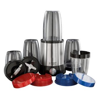 Blender Nutri Russell Hobbs 23180-56 Nutri Boost, 700 W, 15 bucăți, 2 lame din oțel inoxidabil, argintiu / negru