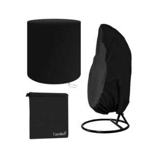 Husa Scaun de Gradina, culoare Negru, 400cmX155cm, Impermeabila, Usor de Depozitat