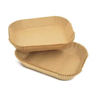 Mercaton Set, 50 papirjev za peko ali cvrtje za dvojni zračni cvrtnik, pravokotne oblike, 40 g/m², 14 x 22 cm