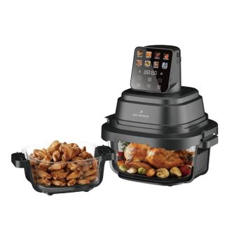 Φριτέζα με ζεστό αέρα Just Perfecto JP-AF4GL, 1500 W, 1.5/4 L, 8 προγράμματα, 80-200 C, 360° Hot Air Circulation, Θερμοανθεκτική