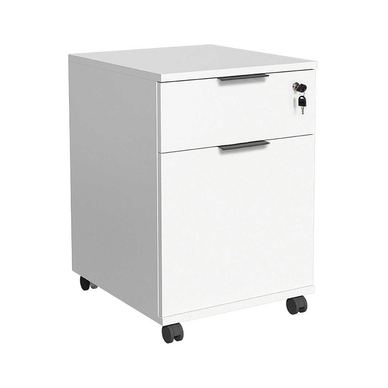 Rollbox Adore rio office, usa si sertar cu cheie, alb, 41x61x41 cm 