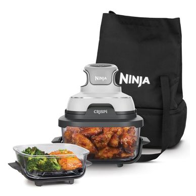 Фритюрник с горещ въздух 4в1 Ninja CRISPi FN102EU, 1700W, 3.8 + 1.4 л, 70-185°C, TempWare, Керамични плочи, Без PFAS, Преносим д