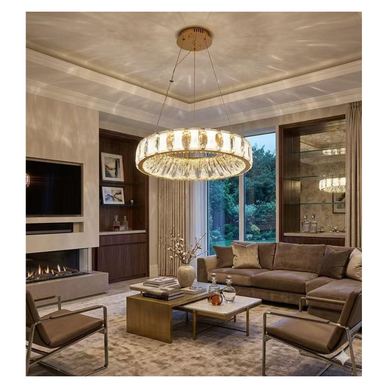 Candelabru LED RFAN, Model L72001/500, Textura Cristal, Metal, 98W, Auriu