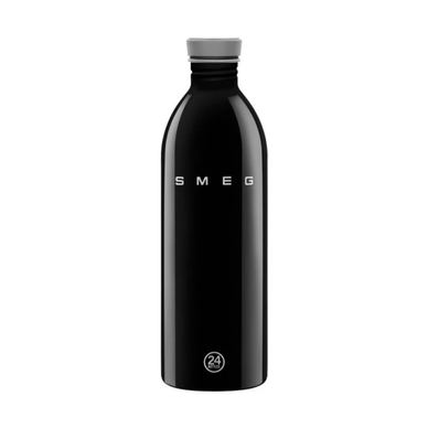 Sticlă Smeg Urban WBF02BL, 1 L, închidere ermetică, fără BPA, oțel inoxidabil, neagră