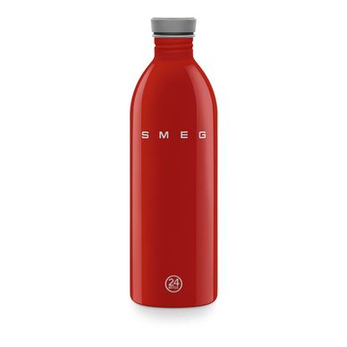 Sticlă Smeg Urban WBF02RD, 1 L, închidere ermetică, fără BPA, oțel inoxidabil, roșie