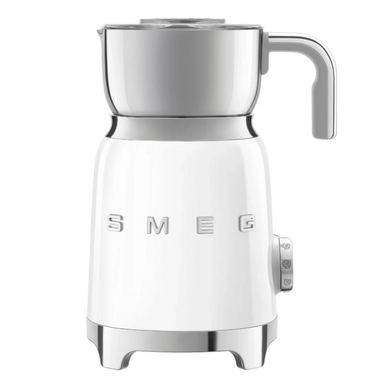 Aparat de spumat lapte Smeg MFF11WHEU, 500 W, 600 ml, 8 programe, Cană mobilă, Oprire automată, Alb