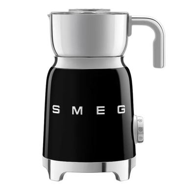 Aparat de spumat lapte Smeg MFF11BLEU, 500 W, 600 ml, 8 programe, Cană mobilă, Oprire automată, Negru