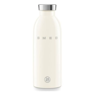 Sticlă termică Smeg Clima 50's Style WBF01CR, 500 ml, închidere ermetică, cu pereți dubli, oțel inoxidabil 18/8, cremă