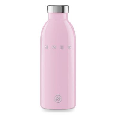 Sticlă termică Smeg Clima 50's Style WBF01PK, 500 ml, închidere ermetică, cu pereți dubli, oțel inoxidabil 18/8, roz