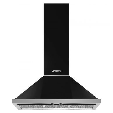 Απορροφητήρας SMEG Portofino KPF9BL, 275W, Α+, 781 m³/ώρα, 3 ταχύτητες, 3 φίλτρα, Αντιρευστό βαλβίδα, Ινοξ, LED, Μαύρο