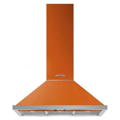Απορροφητήρας SMEG Portofino KPF9OR, 275W, Α+, 781 m³/ώρα, 3 ταχύτητες, 3 φίλτρα, Αντιρευστό βαλβίδα, Ινοξ, LED, Πορτοκαλί