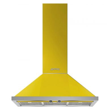 Απορροφητήρας SMEG Portofino KPF9YW, 275W, Α+, 781 m³/ώρα, 3 ταχύτητες, 3 φίλτρα, Αντιαναδρομική βαλβίδα, Ινοξ, LED, Κίτρινος
