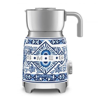 Spumant de lapte Smeg Dolce & Gabbana MFF01DGBEU, 500 W, 600 ml, Oprire automată, Fără BPA, Albastru Mediteranean