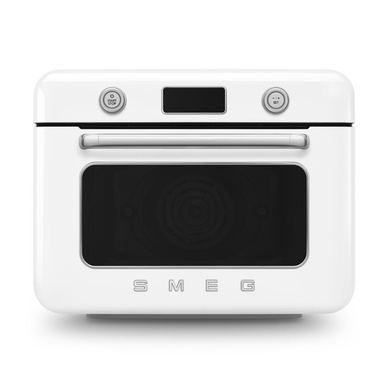 Μικρή φούρνος με συνδυασμένο ατμό Smeg COF01WHEU, 1800 W, 10 λειτουργίες, οθόνη LCD, 40-230C, Λευκό