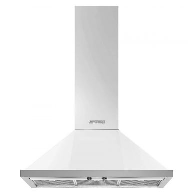 Απορροφητήρας SMEG Portofino KPF9WH, 275W, Α+, 781 m³/ώρα, 3 ταχύτητες, 3 φίλτρα, Αντιαναδρομική βαλβίδα, Ινοξ, LED, Λευκός