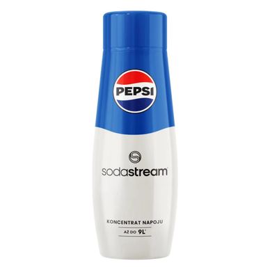 Sirop concentrat SodaStream Pepsi, 440 ml, Până la 9 L, Fără alergeni și OGM, Alb/albastru