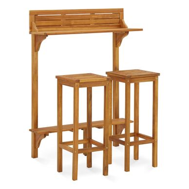 vidaXL Set mobilier bar de balcon, 3 piese, lemn masiv de acacia
