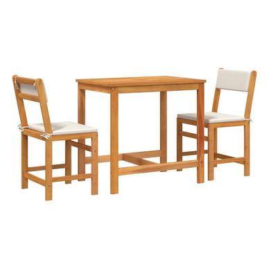 vidaXL Set mobilier de balcon cu perne, 3 piese, lemn masiv acacia