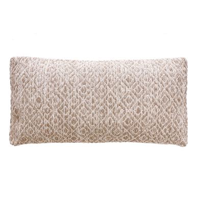 Decorative Cushion Cotton White Brown Jordi 60 x 30 cm