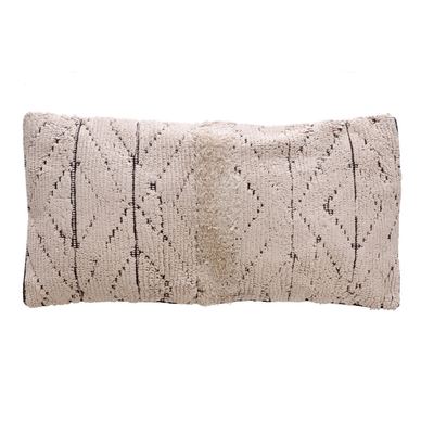 Decorative Cushion Cotton Cream Black Peres 60 x 30 cm
