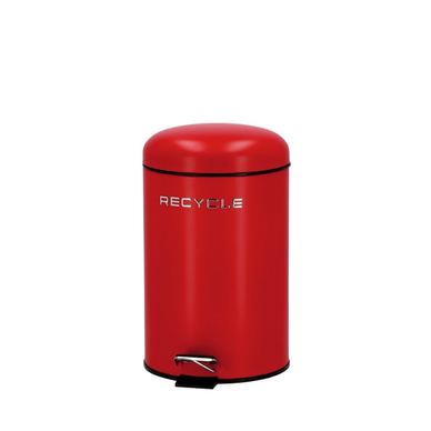 Metalna kanta za smeće s pedalom crvena 20,5 x 31,5 cm, 7 L