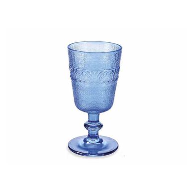 Set od 6 čaša s drškom, plavo staklo, Ø 8,5 cm x 16,5 V, 300 ml