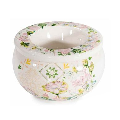 Windproof Ceramic Ashtray Floral Decor Ø 10 cm x 6 H
