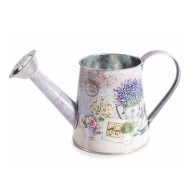 Decorative watering can metal multicolor Lavanda 21 x 10 x 10.5 cm H