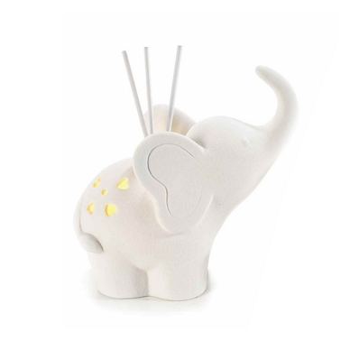 Elephant Porcelain Scent Diffuser with Sticks and LED cm14x8.5x15H