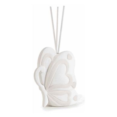 Fehér porcelán illat diffúzor pálcikákkal Fluturas II 8,5x4x15 cm H